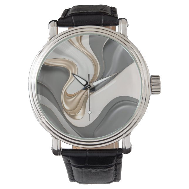 Relógio Monitor clássico no abstrato na moda gráfico (Frente)