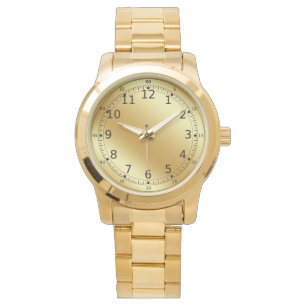 Relógio Monitoramento Dourado de bracelete Dourado de tama