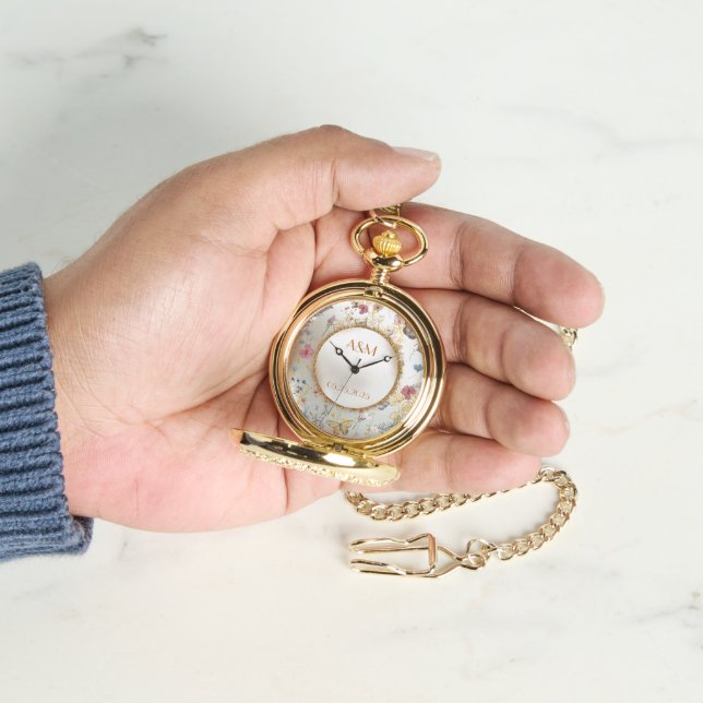 Relógio Monitoramento eWatch do Jardim da Borboleta Dourad (Mão)