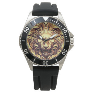 Relógio Monitoramento eWatch Dourado de leão