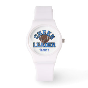 Relógio Monitoramento Personalizado do Cheerleader Azul e 
