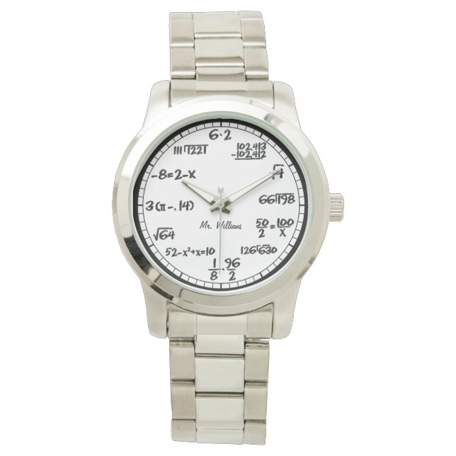 Relógio Monitorização Personalizada de Equações de Matemát (Frente)