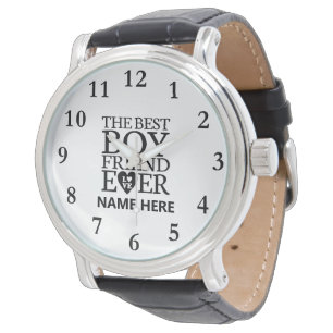 Relógio Monitorização Personalizada Do Couro Para Namorado