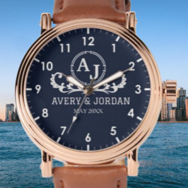 Relógio Monogram couple luxury elegant design