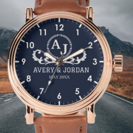 Relógio Monogram couple luxury elegant design