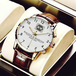 Relógio  Monogram  Custom Couple Names – Elegant gift