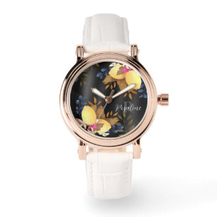 Relógio Monograma Chic Lemon Preto