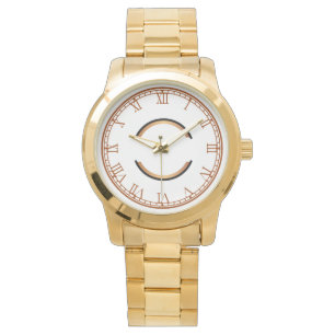 Relógio Monograma Chic Unisex Dourado