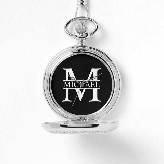 Relógio Monograma e Nome Personalizados (Frente)