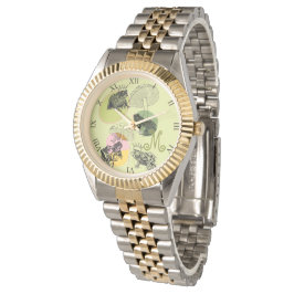 Relógio Monograma estético de macacos de galinha