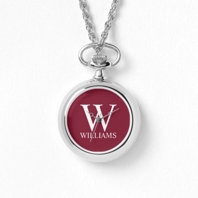 Relógio Monograma Personalizado Clássico e Nome (Frente)