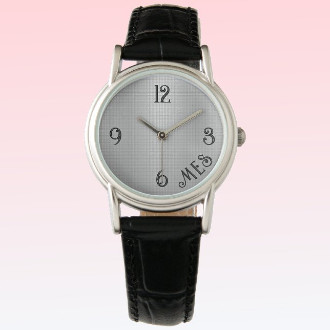 Relógio Monograma Silver e Black 15 Styles Womens Watch (Criador carregado)