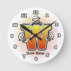 Relógio Monograma W Sock Monkey