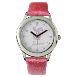 Relógio Monogramas garotas J doodle art Jenna name watch