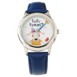 Relógio Montre Enfant Hello Summer Acier inoxydable bleu