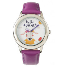 Montre Enfant Hello Summer Acier Inoxydable Violet