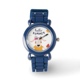 Relógio Montre Enfant Hello Summer Lunette Chiffres  Noirs