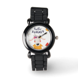 Relógio Montre Enfant Hello Summer Paillettes argent
