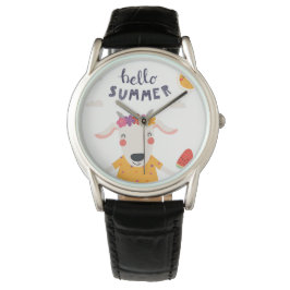 Relógio Montre Hello summer - Classique cuir noir