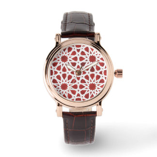 Relógio Montre Mosaïque marocaine rouge