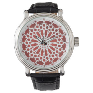 Relógio Montre Mosaïque marocaine rouge ALCAZAR
