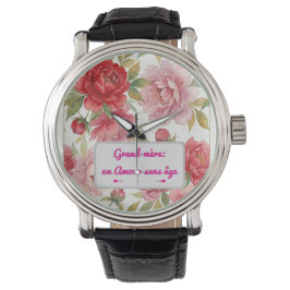 Relógio montre Pivoines