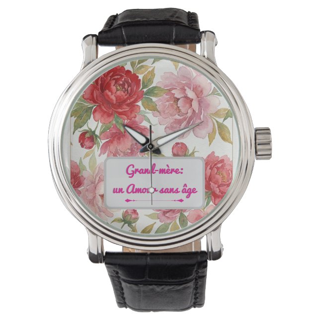 Relógio montre Pivoines (Frente)
