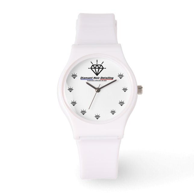 Relógio Montre Silicone Diamant Noir Detailing (Frente)