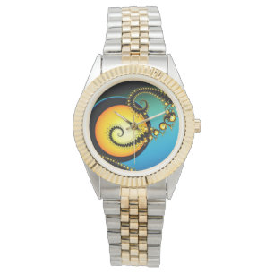 Relógio "Moonlight Fractal Art design