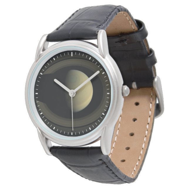 Relógio Mosaico Do Planeta Saturno E Seus Anéis Principais (Angular)