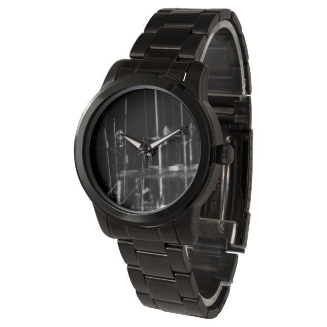 Relógio mostre preto e branco foto abstracto, embarcação (Angular)