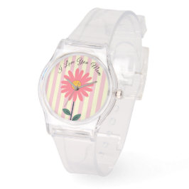 Relógio Mothers Day,I Love You Mom,Best Mom Ever,Modern