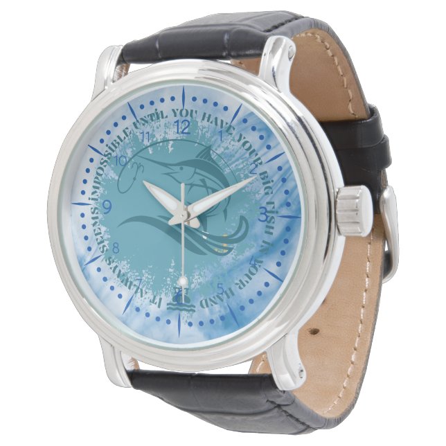 Relógio Motivação da pesca| Peixe-espadim | Parece sempre (Angular)