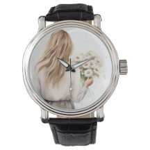 Mulher com Buquê de margarida