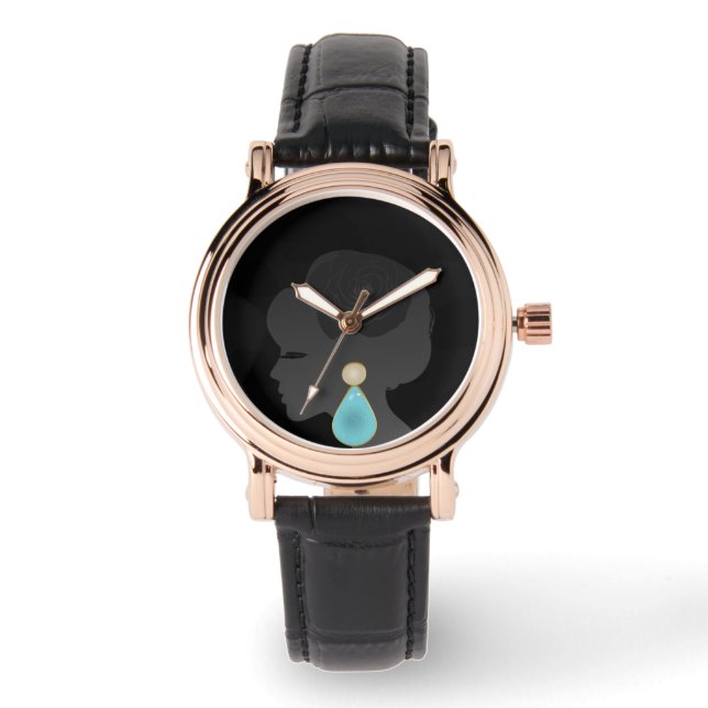 Relógio Mulher Negra Silhouette Dark Glamor (Frente)