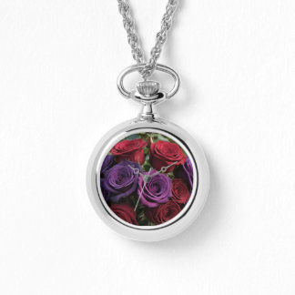Relógio Multicolored Rose's Watch  Necklace