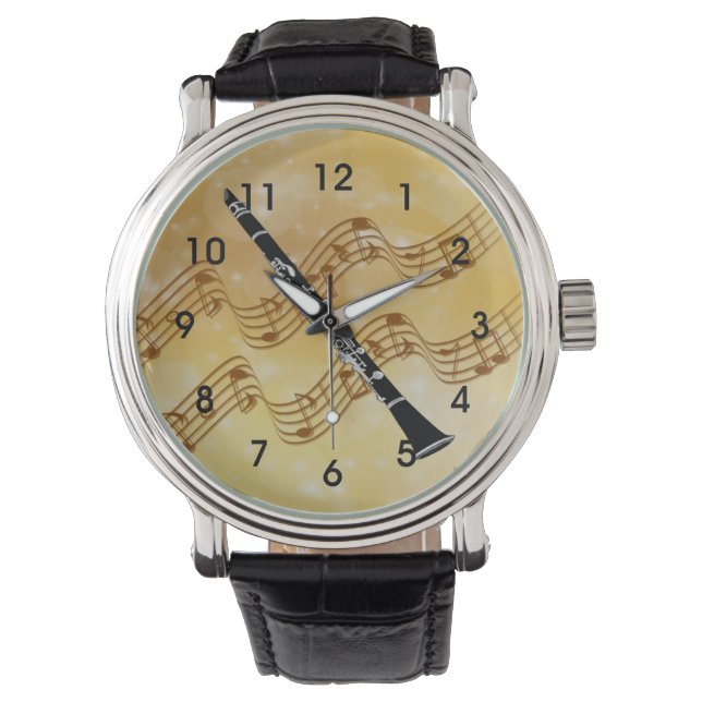 Relógio Música - Clarinet Design (Frente)