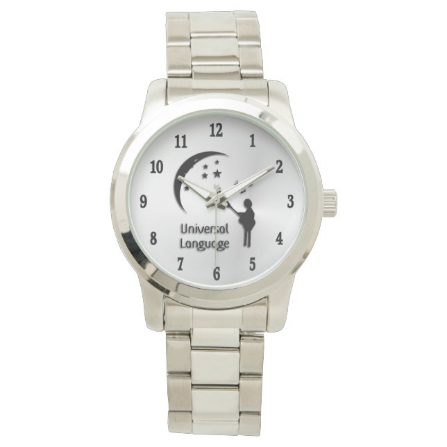 Relógio Música na Língua Universal (Frente)