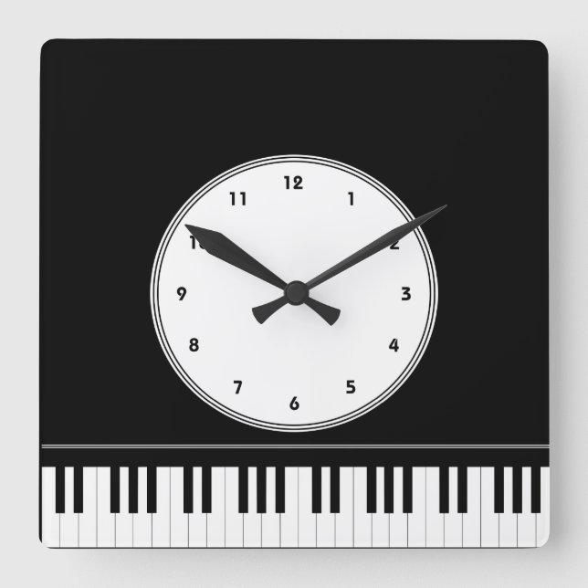 Relógio musical de teclado para piano (Frente)