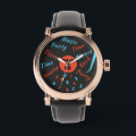 Relógio Musical Party Watch<br><div class="desc">Personalizável - Engraçado Observar com Texto - Registro Gramofone de Vinil Plate - anos 80 Disco - Dance Party - ou Escolher / Adicionar seu Texto / Nome / Cor / Fonte / Tamanho / Elementos - Faça com que suas vigias especiais vigiem presentes - redimensione mova ou adicione elementos...</div>