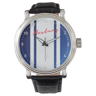 Relógio Mustang Watch Blue and White