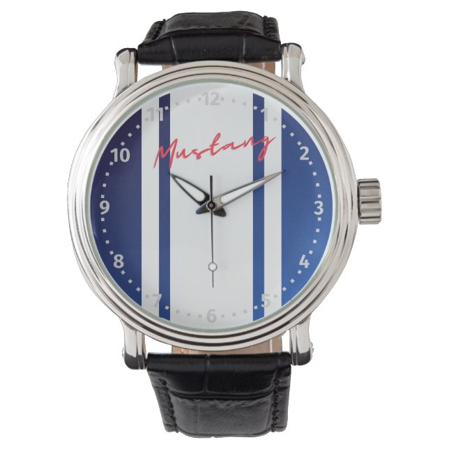 Relógio Mustang Watch Blue and White (Frente)