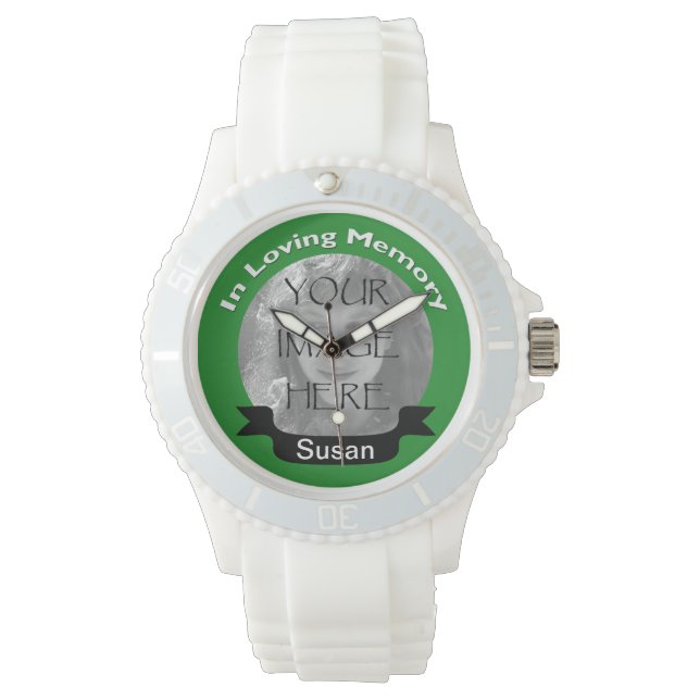 Relógio Na Memória Adorável Do Green Photo Watch (Frente)