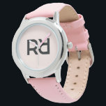 Relógio Na moda cor-de-rosa moderna Raparigas de Script Mo<br><div class="desc">Moças de Script Moderno, Rosa na moda, Monograma Monitorização Inicial Manter o tempo em estilo com o nosso relógio monograma personalizado, projetado para aqueles que apreciam uma mistura de elegância e praticidade. Apresentando um monograma moderno e elegante em um fundo cor-de-rosa esbranquiçado, este relógio adiciona um toque pessoal ao seu...</div>