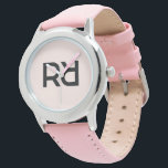 Relógio Na moda cor-de-rosa moderna Raparigas de Script Mo<br><div class="desc">Moças de Script Moderno, Rosa na moda, Monograma Monitorização Inicial Manter o tempo em estilo com o nosso relógio monograma personalizado, projetado para aqueles que apreciam uma mistura de elegância e praticidade. Apresentando um monograma moderno e elegante em um fundo cor-de-rosa esbranquiçado, este relógio adiciona um toque pessoal ao seu...</div>