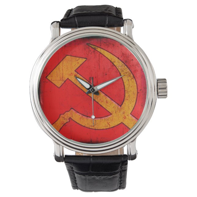 Relógio Na moda soviético Hammer e Sickle Big-Faced Watch (Frente)