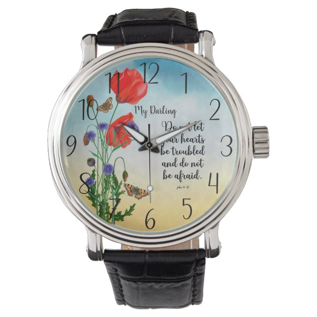 Relógio Não deixe seus corações se incomodarem (Frente)