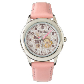 Relógio Não desista | Leão de Cute | Afirmação e motivação