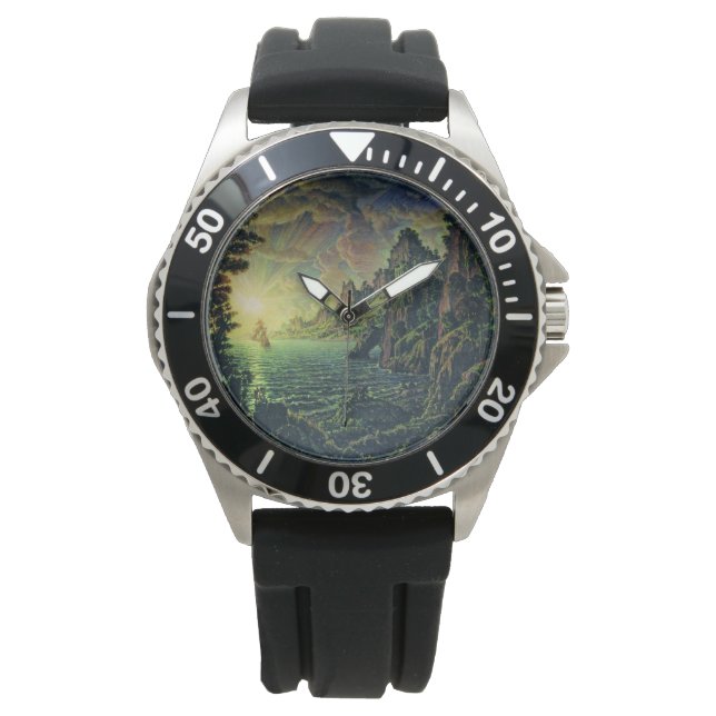 Relógio Navios: Noite do Sol (por Konstantin Bogaevsky) (Frente)