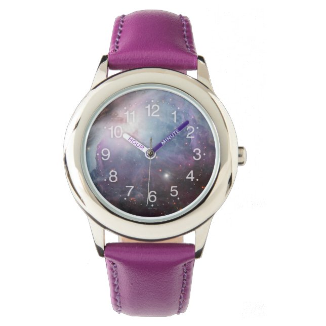 Relógio Nebula Orion Astronomy blue castanho, estrelas do  (Frente)